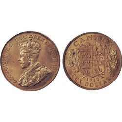 $10.00 Gold. 1913. PCGS graded Mint State-64. Strong strike. A sharp example with attractive lustre.