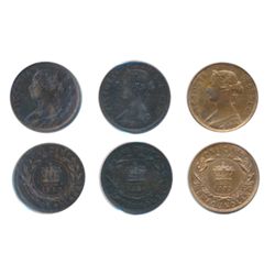 1880. Round O. Low Date. ICCS Fine-15. 1885. Harshly cleaned. Net VF. 1888. ICCS VF-30, (scratches).