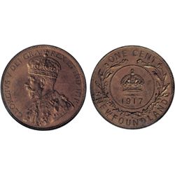 1917-C. ICCS SPECIMEN-65. Red. 65% even red lustre. Superb strike. The solo graded example of this r