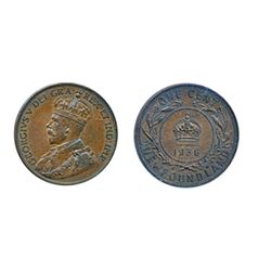 1936. Mint State-60. Brown. Extensive and interesting obverse die breaks.