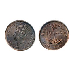 1942. ICCS Mint State-63. Red. 70/80% lustre.