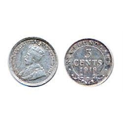 1944-C. ICCS AU-50. Traces of lustre. FIVE CENTS. 1919-C. VF-30. Lightly toned.