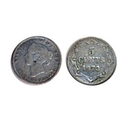 1873. Obverse port. #2. Very Good-8. Very minor bend.