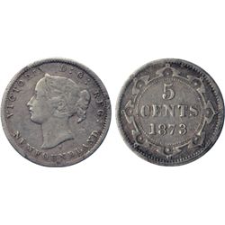 1873-H. Obverse port. #2. ICCS Fine-12. Lightly toned.