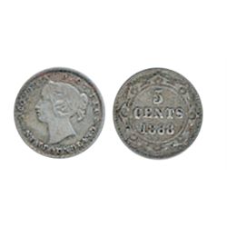 1888. Obverse port. #2. ICCS Very Fine-20. Medium heavy toning.