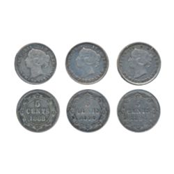 1888. Obverse port. #2. ICCS Very Fine-20. Medium heavy toning; 1890. ICCS Very Fine-30. Medium heav