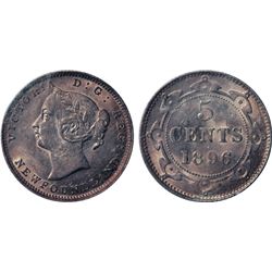 1896. ICCS Mint State-63. A choice coin. Excellent ‘eye appeal’. Excessively rare in high grade.