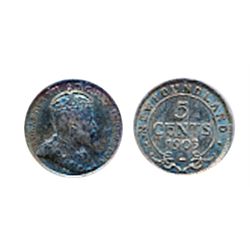 1903. CCCS graded AU-58. Heavy blue toning.