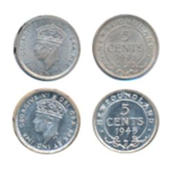 1941-C. CCCS graded Mint State-64. Brilliant and lustrous. 1945-C. ICCS Mint State-64. Brilliant. Ca