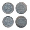 Image 1 : 1890. ICG graded Extra Fine-40; 1896. ICG graded EF-45. Lot of two (2) brilliant coins.