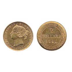 1881. ICCS Extra Fine-45. Brilliant yellow lustre.