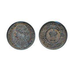 1/2 CENT. 1861. ICCS Mint State-60. Brown.