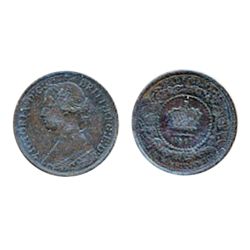 1/2 CENT. 1861, ICCS Extra Fine-40. Brown.