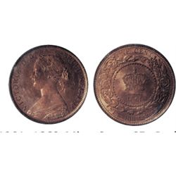 ONE CENT.1861. ICCS Mint State-65. Red. An attractive and very rare red gem.