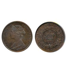 ONE CENT. 1864. Short 6. PCGS graded Mint State-63. Brown.