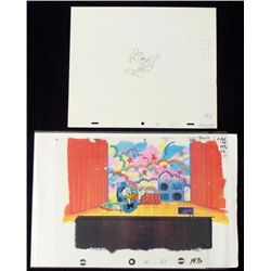 Original Cel Rock Out Animation Drawing Donald Duck
