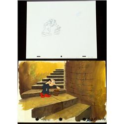 Orig Gargamel Smurfs Background Animation Cel Drawing