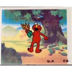 Background Animation Cel Orig Elmo Carrots Hand Art