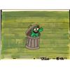 Image 1 : Orig Background Oscar the Grouch Cel Animation Smile