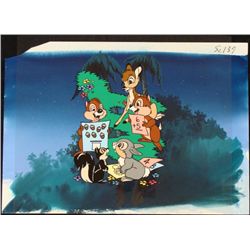 Bambi Learning Math Orig Background Cel Animation Art