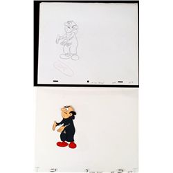 Drawing Cut No Slack Original Cel Animation The Smurfs