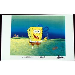 Awesome Animation Background SpongeBob Cel Orig Art
