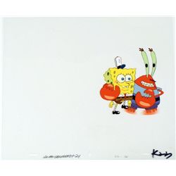 Boots Original Animation Cel SpongeBob Art Mr Krabs