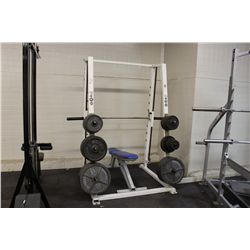 APEX DEAD LIFT WITH WEIGHTS AND ADJUSTABLE BENCH
