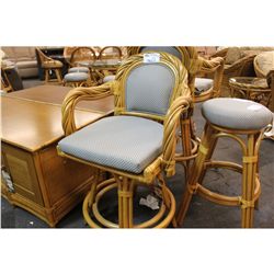 LIGHT RATTAN MONTE CARLO 24" HIGH GREY BAR STOOL