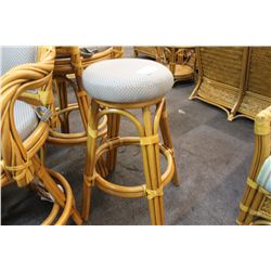 LIGHT RATTAN MONTE CARLO 27" HIGH GREY ROUND BAR