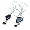 Image 1 : Agate & Smokey Quartz Earrings