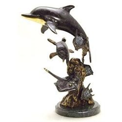 DOLPHIN & FRIENDS BRONZE SCULPTURE