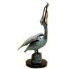 Image 1 : FEEDING PELICAN BRONZE SCULPTURE