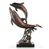 Image 1 : DOUBLE DOLPHIN CAST IRON SCULPTURE