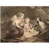 Image 1 : "CUPID TAUGHT BY THE GRACES"  ANTIQUE STEEL ENGRAVING