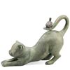 Image 1 : CAT WITH BIRD GARDEN SCULPTURE