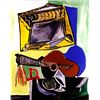 Image 1 : PICASSO "STILL LIFE WITH GUITAR AND FRAME"