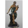 Image 1 : "SEATED WOMAN WITH CUPID" BRONZE SCULPTURE - A. MOREAU