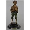 Image 1 : "WHISTLING BOY" BRONZE SCULPTURE - A. MOREAU