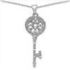 Image 1 : WHITE DIAMOND STERLING PENDANT