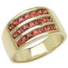 Image 1 : 1.89 CARAT GENUINE ORANGE SAPPHIRE 18K YELLOW GOLD PLATING .925 STERLING SILVER RING