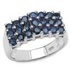 Image 1 : 0.70 CARAT GENUINE BLUE SAPPHIRE .925 STERLING SILVER RING