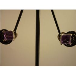 13.25 CTW AMETHYST EARRING .925 STERLING SILVER