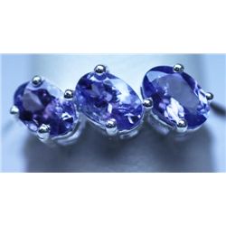 11.80 CTW TANZANITE RING .925 STERLING SILVER