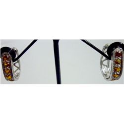 NATURAL 37.00 CTW CITRINE EARRING .925 STERLING SILVER