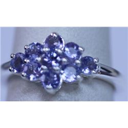 11.25 CTW TANZANITE RING .925 STERLING SILVER