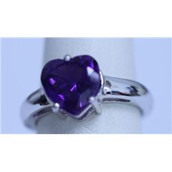 17.40 CTW AMETHYST RING .925 STERLING SILVER