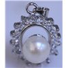 Image 1 : WHITE PEARL AND CZ PENDANT