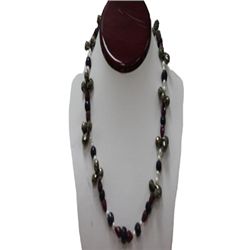 Natural 448.50ct Pearl,Sapphire,Ruby,Semi Precious Neck