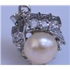 Image 1 : PEACH PEARL AND CZ PENDANT